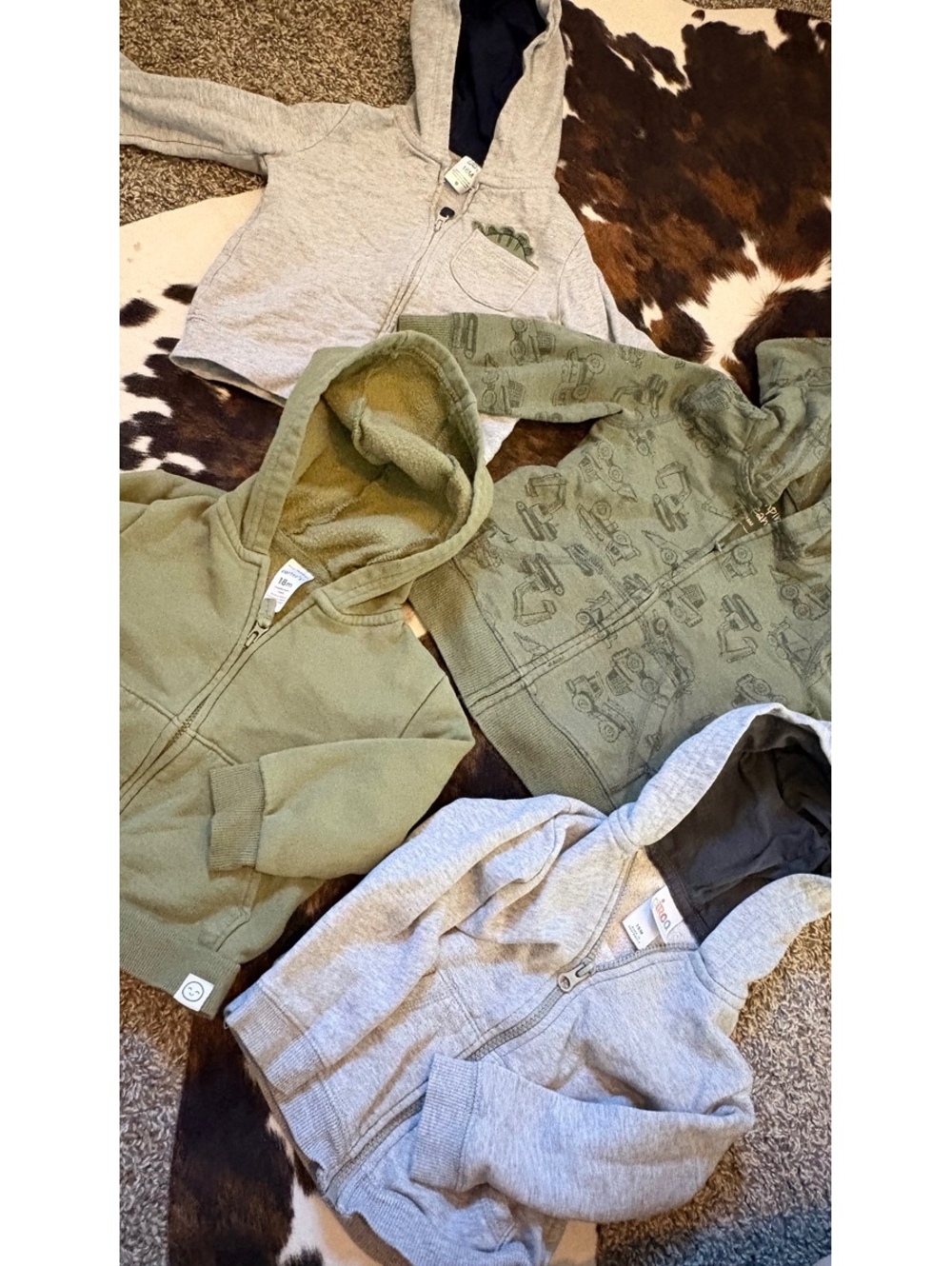 4 Boys Zip Jackets 18 months
